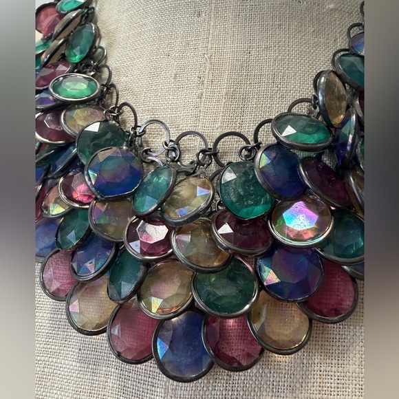 Fun Multicolor Statement Necklace - Picture 3 of 5